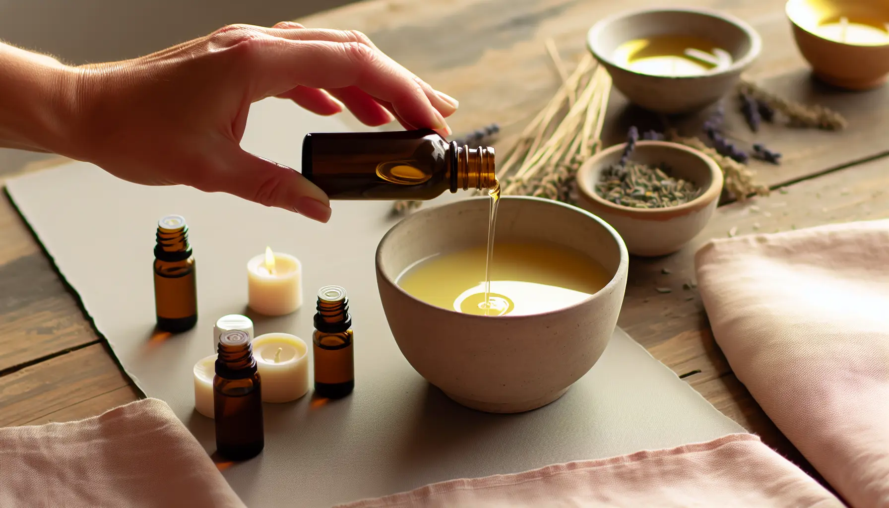 Æteriske olier: Mængder og sikkerhed i hjemmelavede duftlys