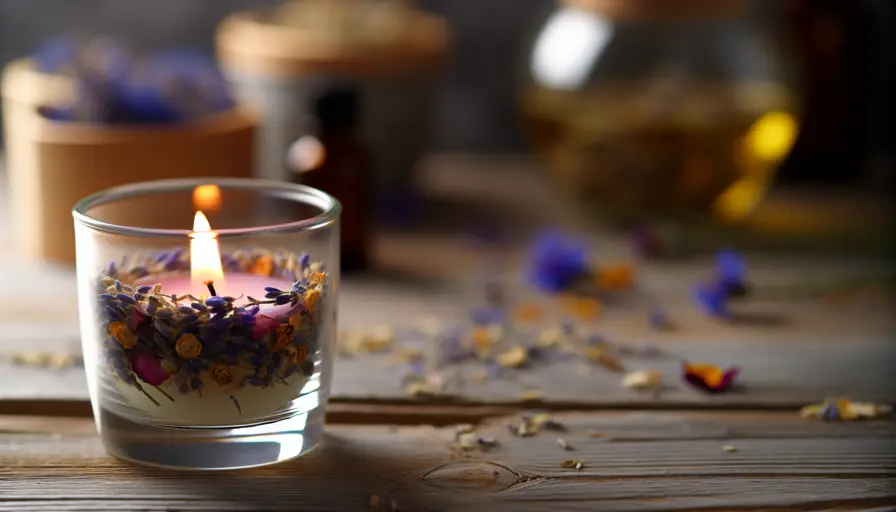 Sådan laver du smukke duftlys med tørrede blomster