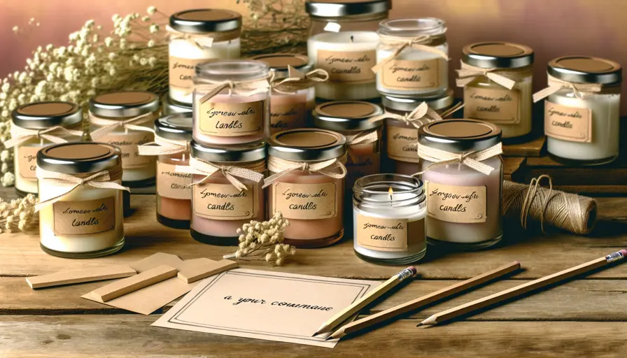 Skabelon til smukke etiketter på hjemmelavede lys