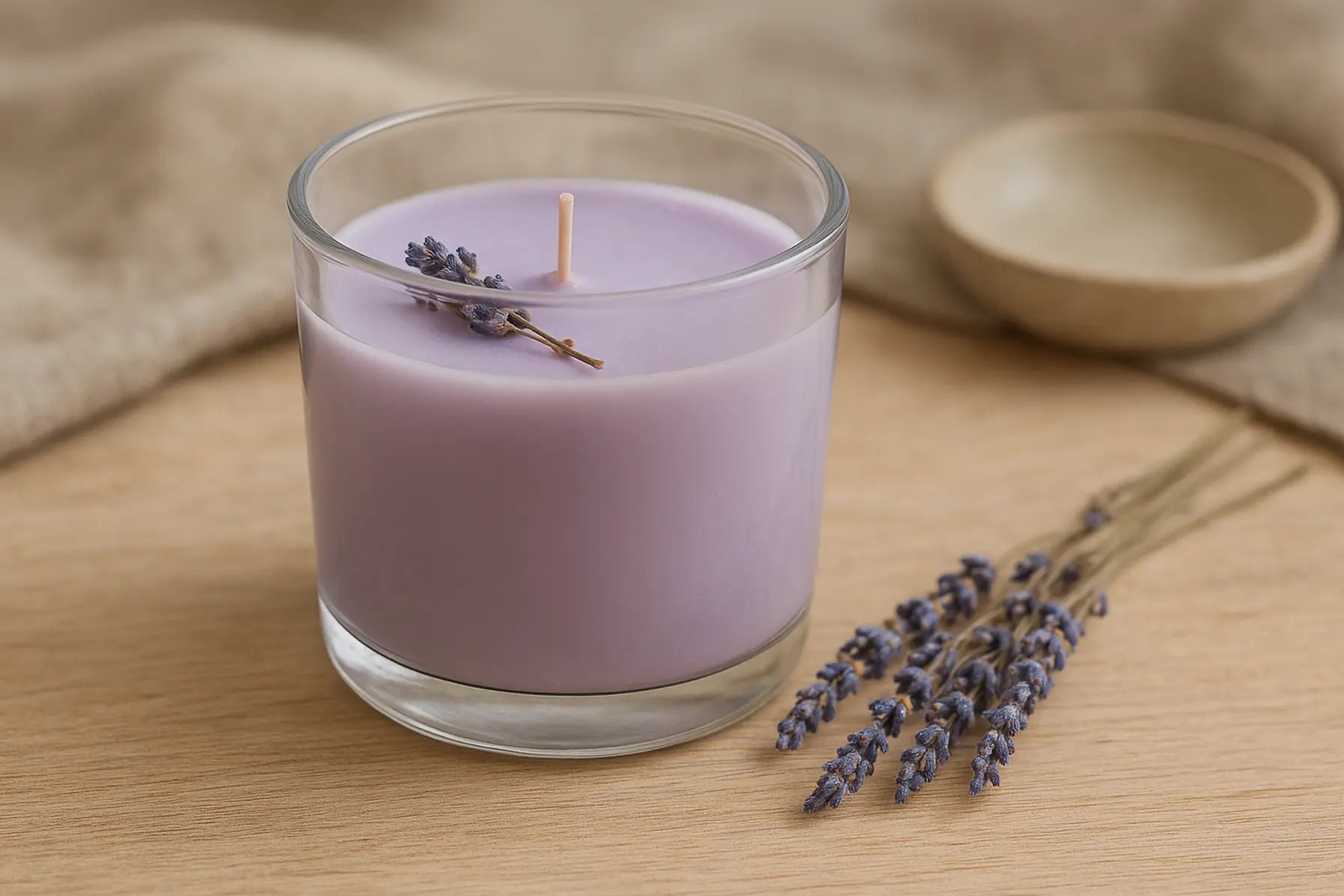 Afslappende lavendel- og kamillelys