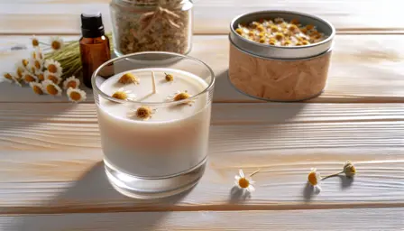 Aftenfred med kamille og ceder i glas