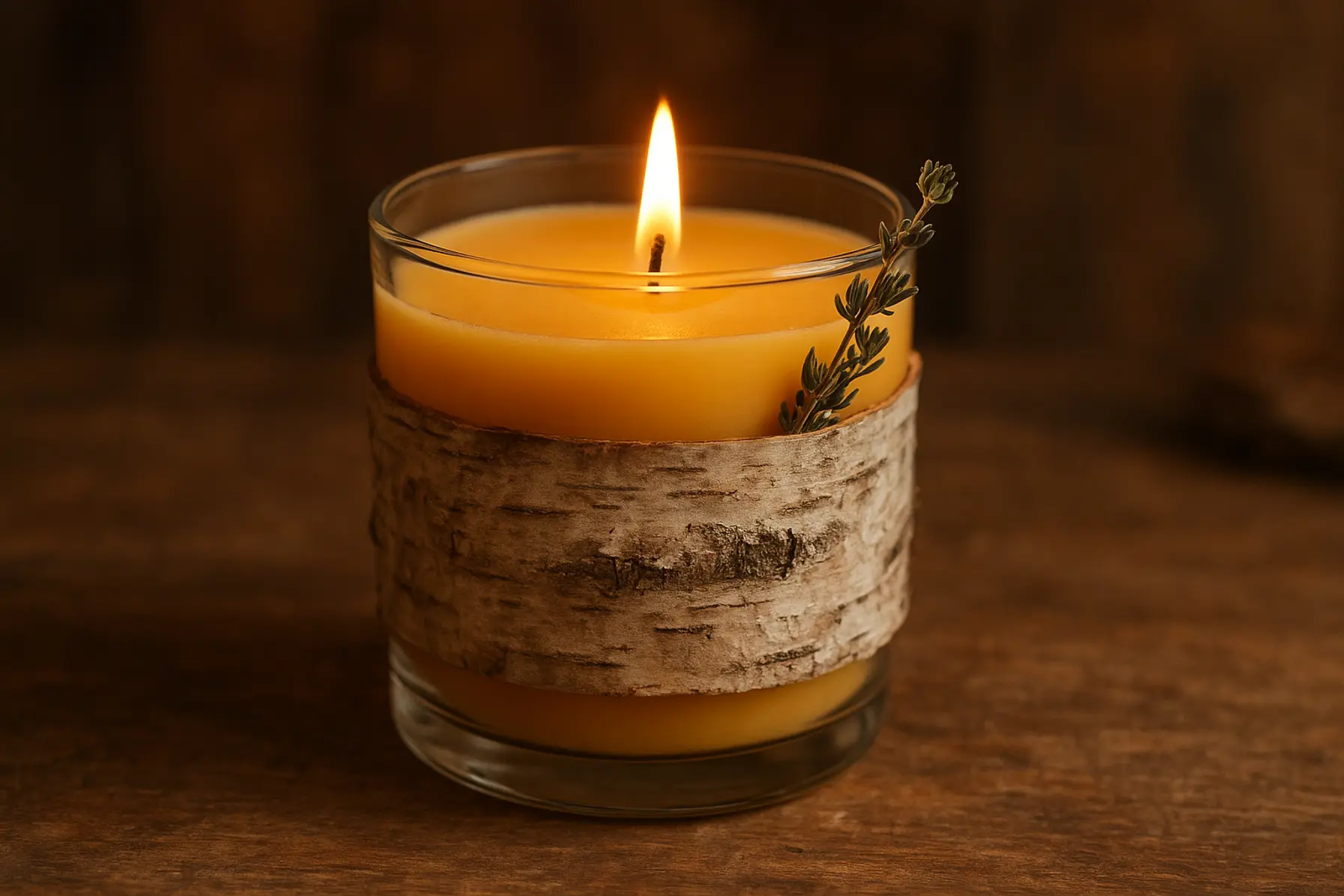 Bivokslys med birk og timian