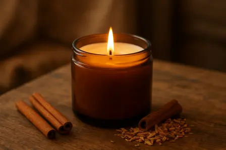 Ceder og kanel i glas