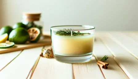 Enebærduftet bivokslys i glas