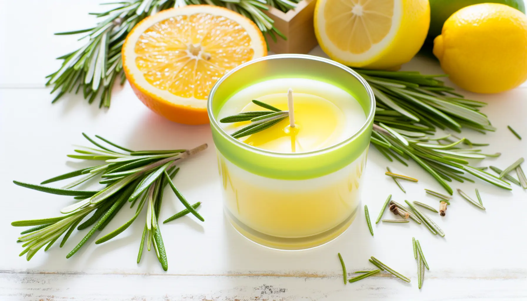 Forårsfrisk bivokslys med citrus og rosmarin
