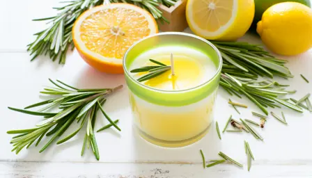 Forårsfrisk bivokslys med citrus og rosmarin