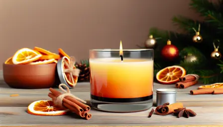 Julestemningslys med kanel og appelsin
