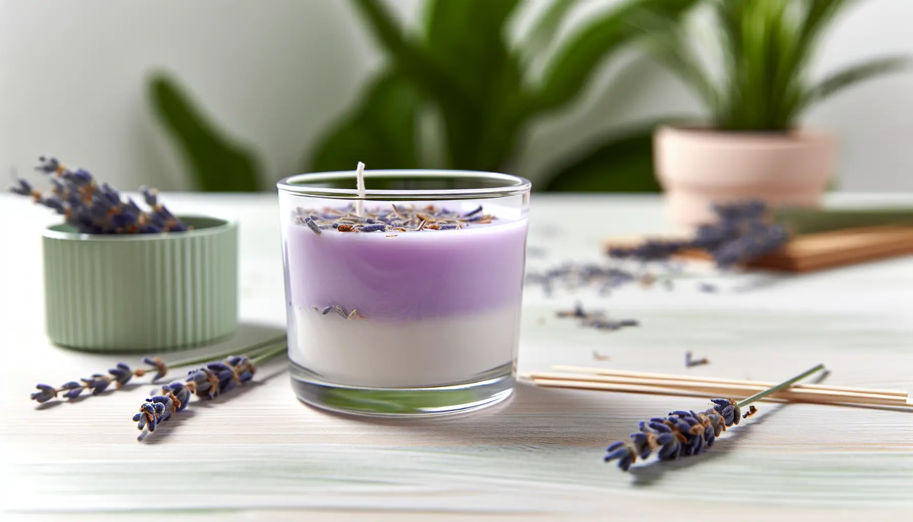 Lavendelengens sus – sojavokslys med tørret lavendel