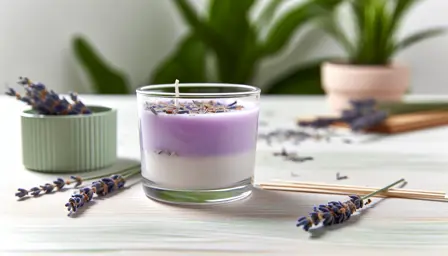 Lavendelengens sus – sojavokslys med tørret lavendel