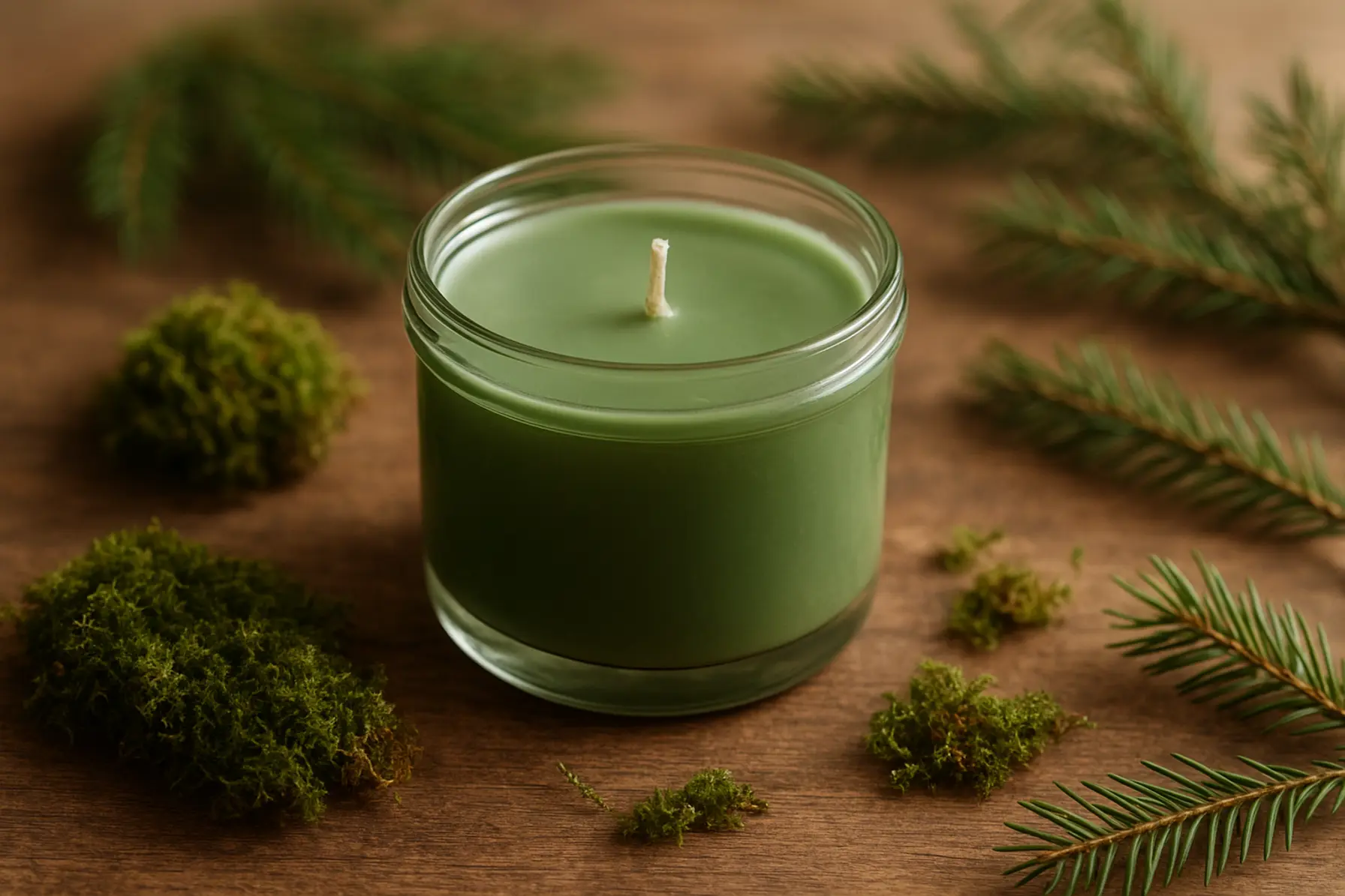 Mosebrise duftlys i glas