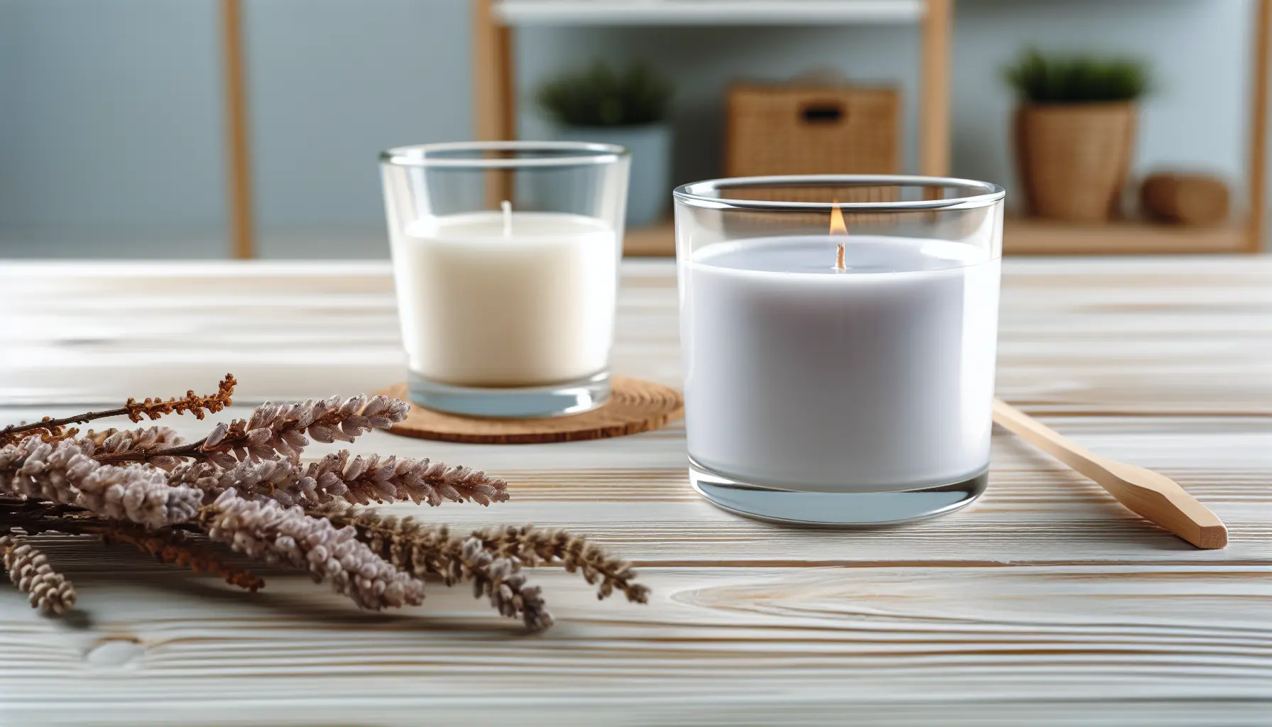 Nordisk lyngduft i glas med sojavoks