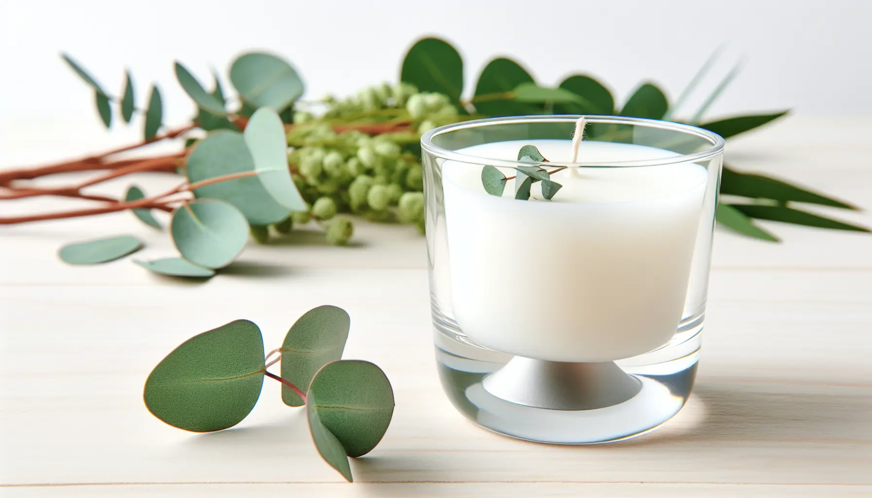 Renhed med eucalyptus - sojavokslys i glas