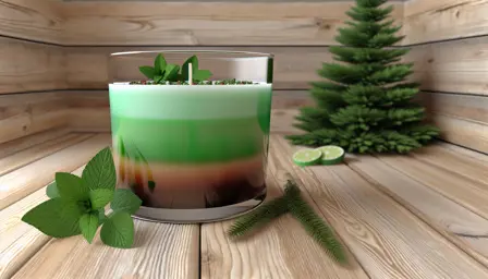 Skovduftlys med cedar og frisk mynte