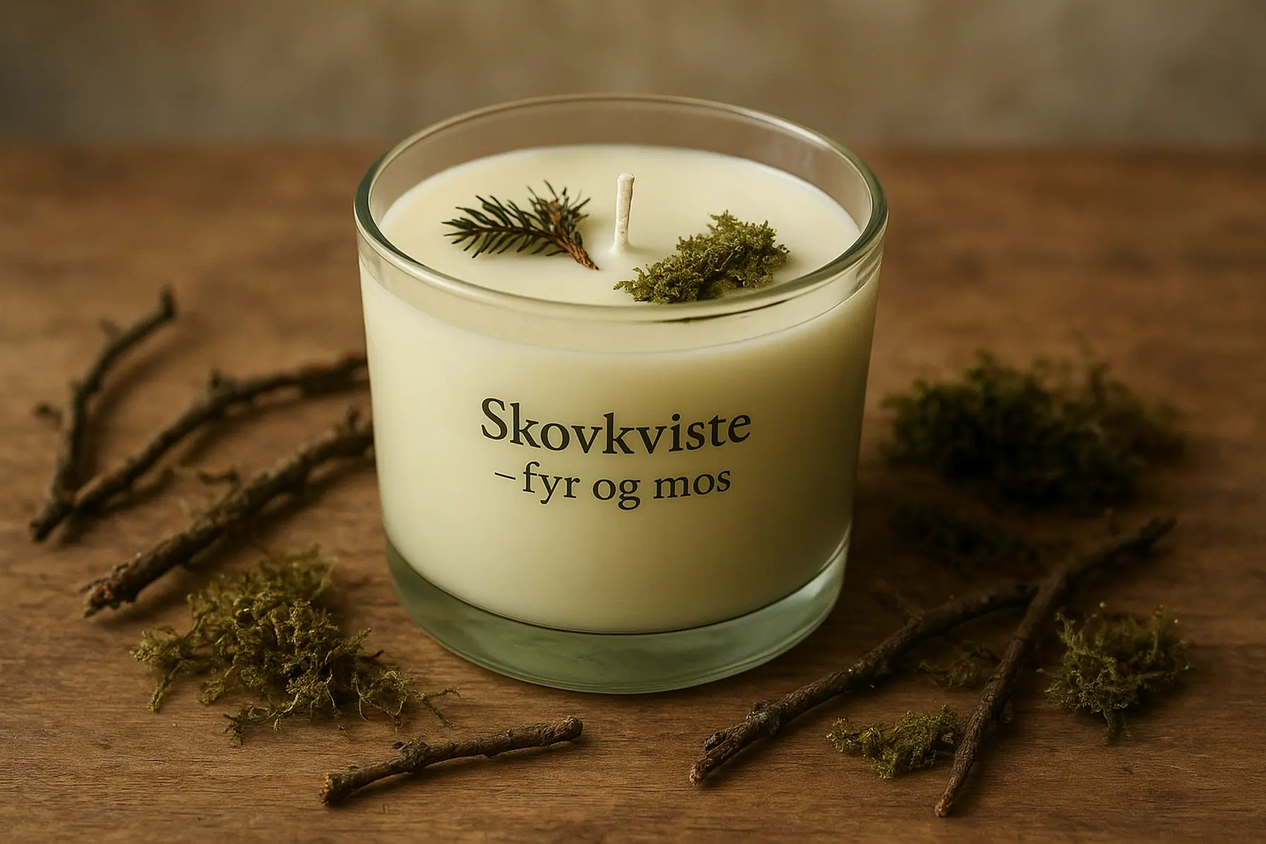 Skovkviste — fyr og mos