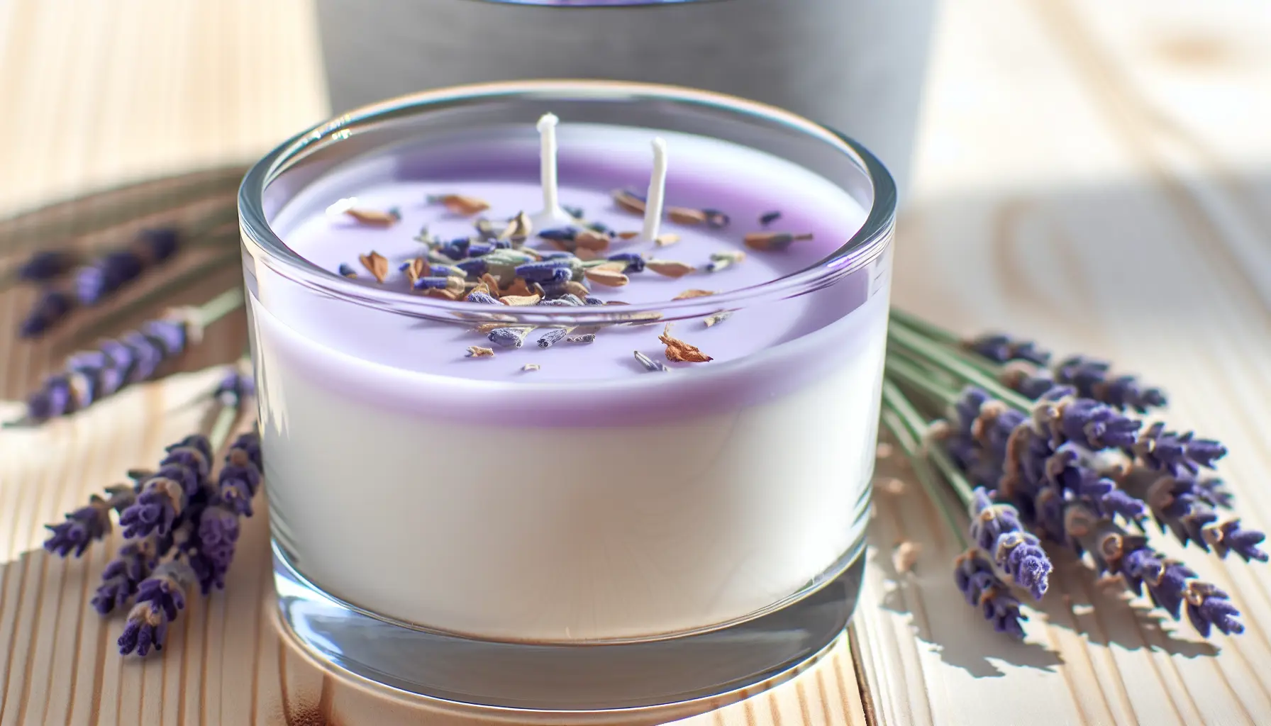 Sommeraftensbryg med lavendel i sojavoks