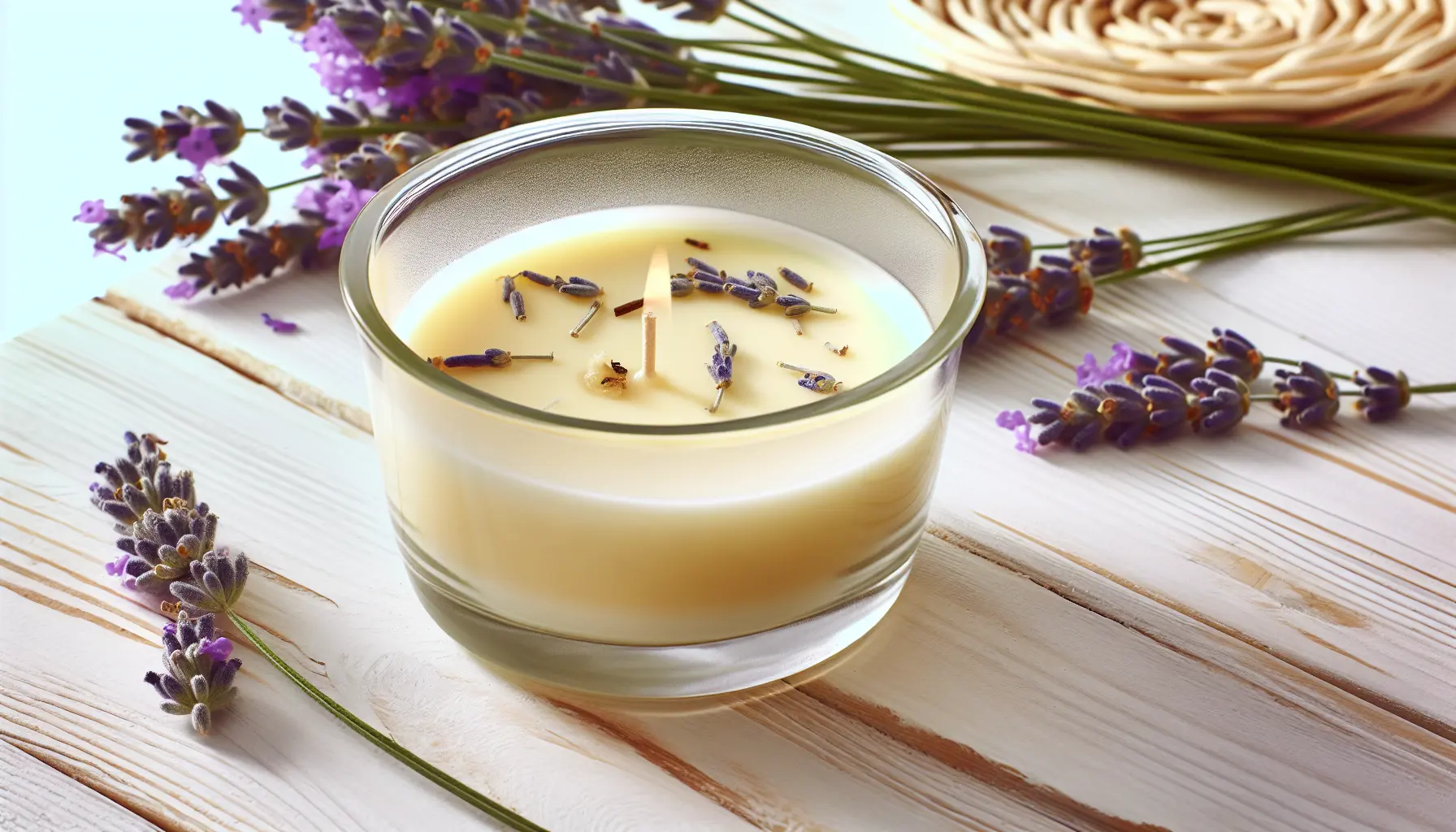 Sommerengslys med lavendel og citronverbena