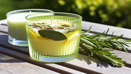 Sommerurtehaven duftlys med sojavoks