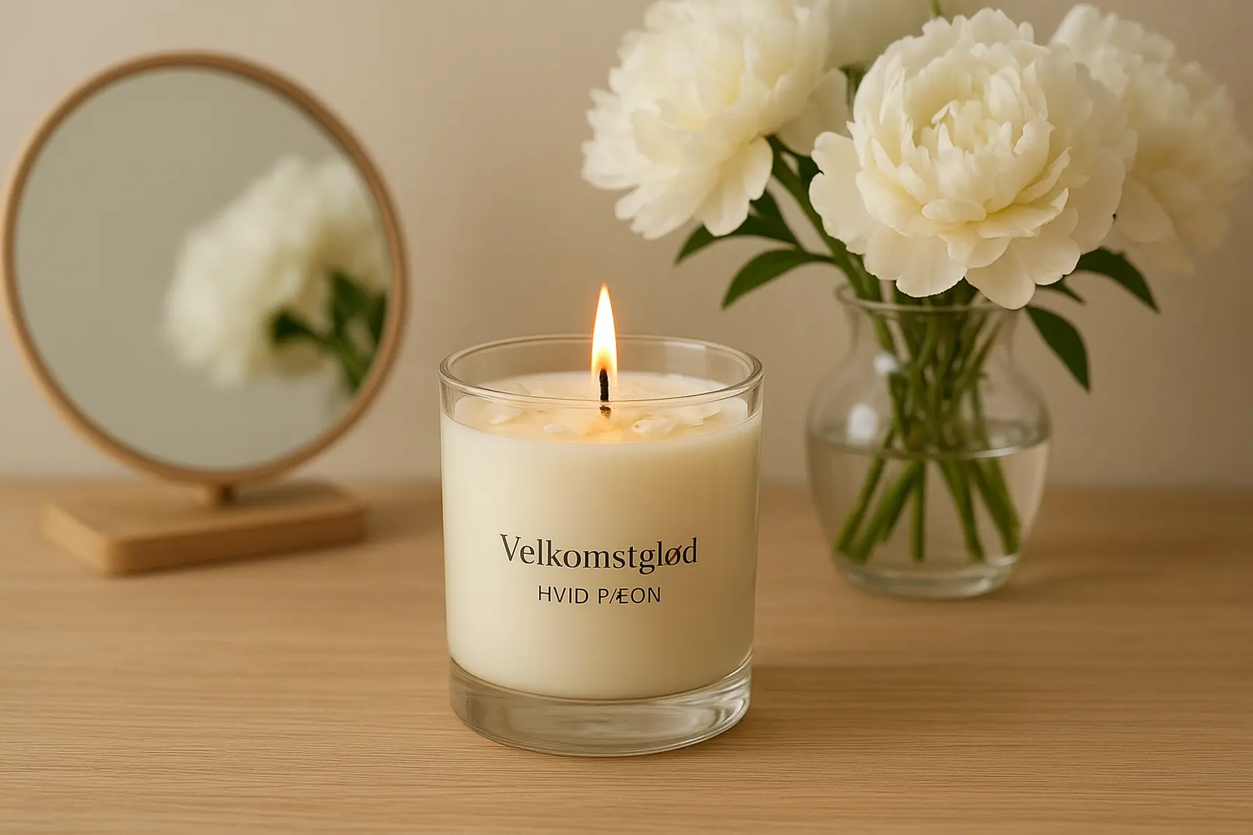 Velkomstglød – hvid pæon