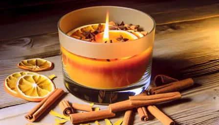 Vinteraften med kanel og appelsin i sojavoks