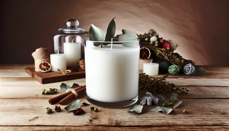 Vinterlys med cypres og tørret eucalyptus